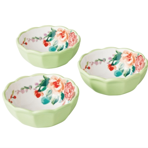 2024 ❤️ New Pioneer Woman Painted Meadow 4-Piece Ceramic Condiment Set - Picture 4 of 10